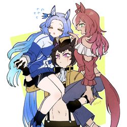 This is a pixiv picture whose title is ウマLOG③三女神.