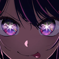 This is a pixiv picture whose title is 推しの子　EDのアイ　模写.