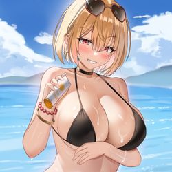 This is a pixiv picture whose title is 日焼け止め.