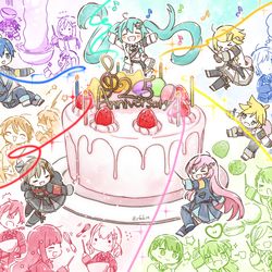 This is a pixiv picture whose title is 魔法・DE・ケーキ大作戦🎂.
