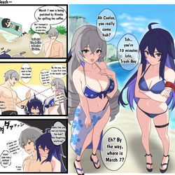 This is a pixiv picture whose title is Seele and Bronya ~.
