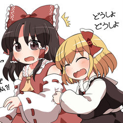 This is a pixiv picture whose title is こまるーみあと霊夢.