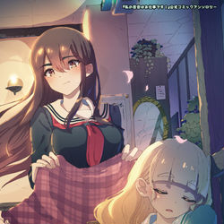 This is a pixiv picture whose title is 【仕事絵】『私の百合はお仕事です！公式コミックアンソロジー』.
