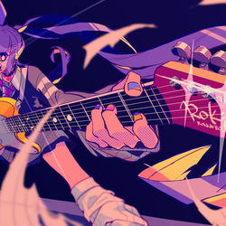 This is a pixiv picture whose title is "超絵師展　〜IFの楽曲世界展〜"　出展作品「ロキ」.
