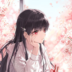 This is a pixiv picture whose title is 桜.