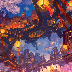 This is a pixiv picture whose title is 春の祝祭.