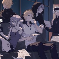 This is a pixiv picture whose title is paperwork.