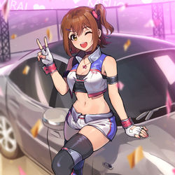 This is a pixiv picture whose title is レーシングガール未来.
