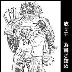 This is a pixiv picture whose title is 放サモ　落書き詰め.