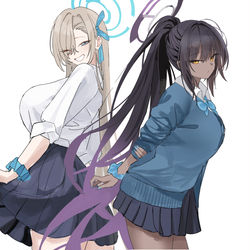 This is a pixiv picture whose title is アスナ＆カリン.