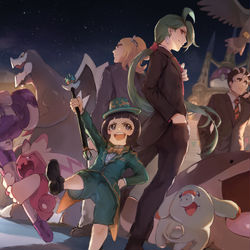 This is a pixiv picture whose title is パルデア四天王.