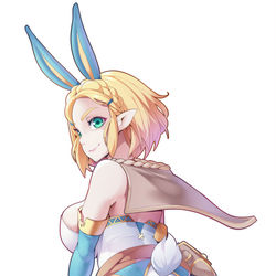 This is a pixiv picture whose title is Zelda bunniefied.