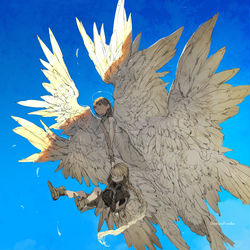 This is a pixiv picture whose title is ラクに飛ぶのもラクじゃない.