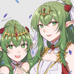 This is a pixiv picture whose title is 花嫁チキ.