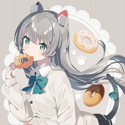 This is a pixiv picture whose title is 🐈🍩.
