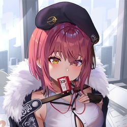 This is a pixiv picture whose title is 「んむぅ」.