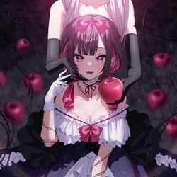 This is a pixiv picture whose title is 白雪と魔女.