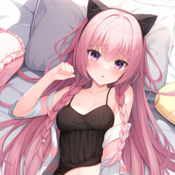 This is a pixiv picture whose title is neko play.