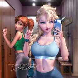 This is a pixiv picture whose title is アナと雪の女王ジム swf panel 1 pt 1-2.