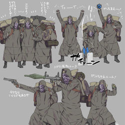This is a pixiv picture whose title is 武器商人たち.