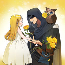 This is a pixiv picture whose title is 満開の笑顔の君に.