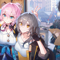 This is a pixiv picture whose title is 賞金首たち.
