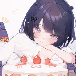 This is a pixiv picture whose title is Happy Birthday Ina! 🎉💜.