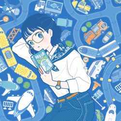 This is a pixiv picture whose title is のりもの.