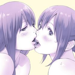 This is a pixiv picture whose title is 「ねえ、見られてる…見られてるよ！」.