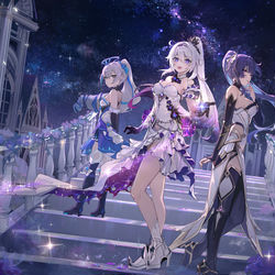 This is a pixiv picture whose title is [仕事絵] honkai impact 3rd 5th KV.