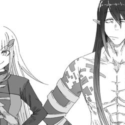 This is a pixiv picture whose title is 勇者兄妹.