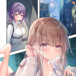 This is a pixiv picture whose title is ゾンビ世界で俺は最強だけど、この子には勝てない2.