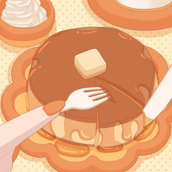 This is a pixiv picture whose title is 🍴.