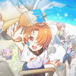 This is a pixiv picture whose title is colorful paint.