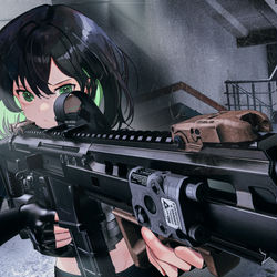 This is a pixiv picture whose title is 『少女x戰區』SEYMOUR.