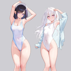 This is a pixiv picture whose title is 白水着.