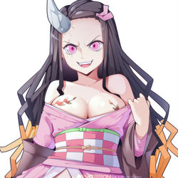 This is a pixiv picture whose title is Nezuko.