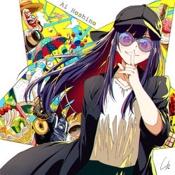 This is a pixiv picture whose title is 『お忍びアイドル』.