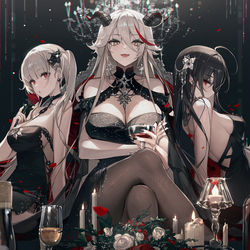 This is a pixiv picture whose title is [仕事絵] アズールレーン 6周年.