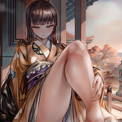 This is a pixiv picture whose title is ⛩️”18:28分　気温19度　切れた鼻緒”.