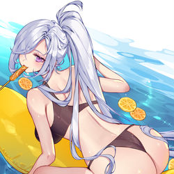 This is a pixiv picture whose title is 申鶴.