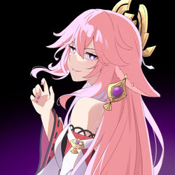 This is a pixiv picture whose title is Yae miko.