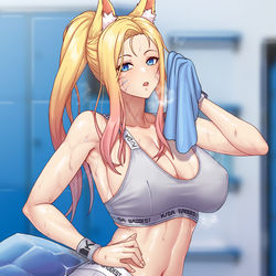 This is a pixiv picture whose title is K/DA sporty ahri.