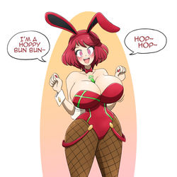 This is a pixiv picture whose title is Busty Bunny Pyra Complete.