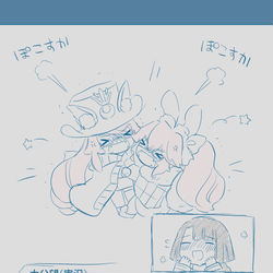 This is a pixiv picture whose title is コヤン喧嘩 (太コヤ).
