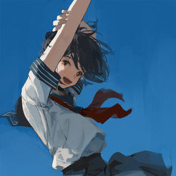 This is a pixiv picture whose title is 晴空.