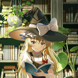 This is a pixiv picture whose title is 読書中.