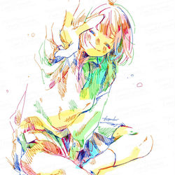 This is a pixiv picture whose title is ✌🏻.