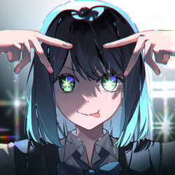 This is a pixiv picture whose title is 黒川あかね.