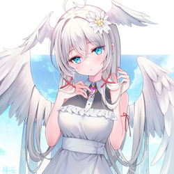 This is a pixiv picture whose title is "Save me up, my angel".